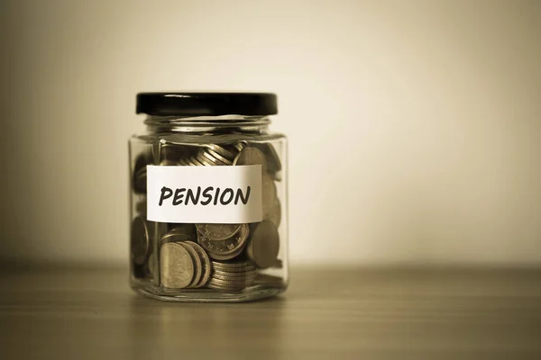 Концепція фінансових пенсійного — стокове фото