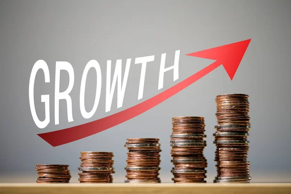 Koncepce financování růstu — Stock fotografie