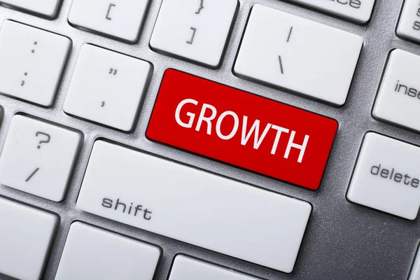 Growth Computer Keyboard Button — Stock Photo, Image