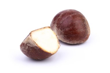 beyaz üzerine kestane