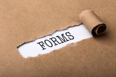 Kağıt gözyaşı sözcük formları ile