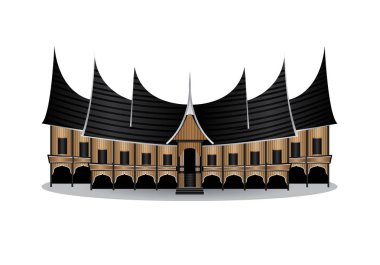 gadang traditional house clipart