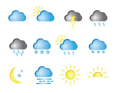 Weather simge illüstrasyon