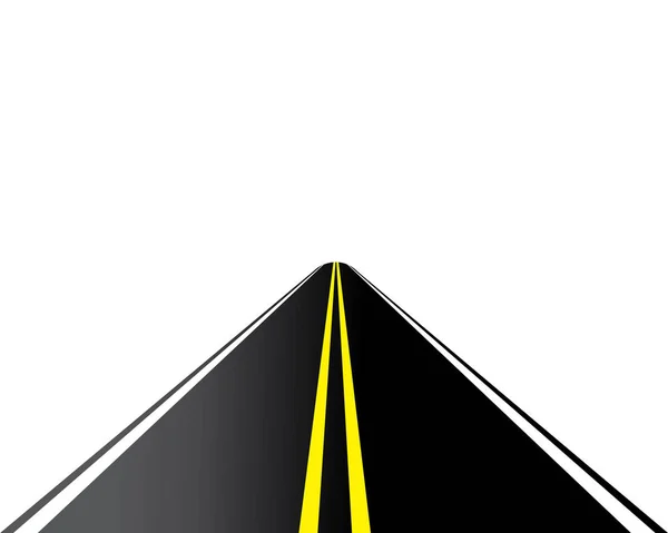 まっすぐな道の図 — ストックベクタ