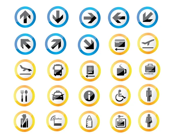 机场标志和符号 — 图库矢量图片