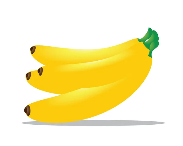 Plátano fruta de alimentos — Vector de stock
