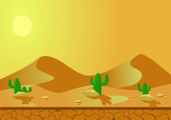 Tło gry pustyni — Wektor stockowy