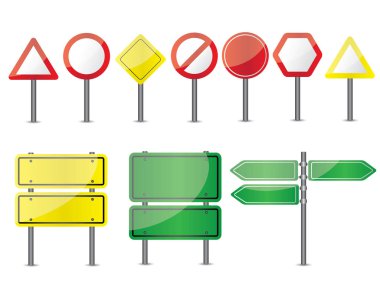 yol işaretleri Icon set