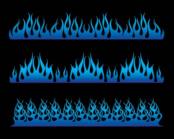 Long blue fire — Stock Vector