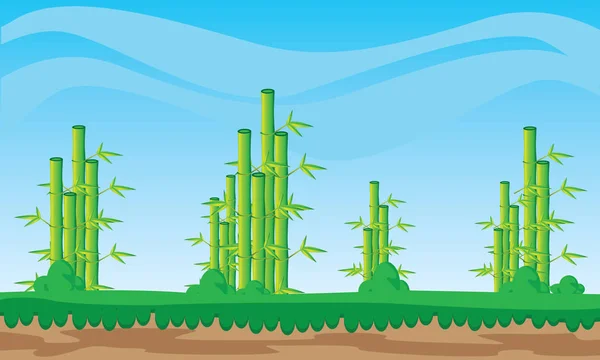 Fondo de la selva de bambú — Vector de stock