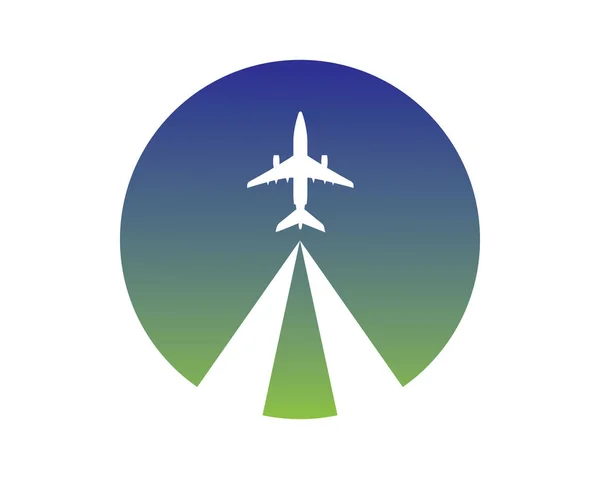 Logo rond d'avion — Image vectorielle