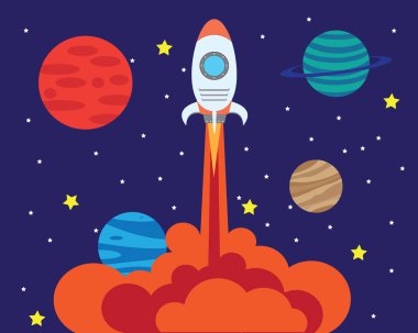 Roket fırlatma uzayda 