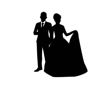 Düğün iki siluet