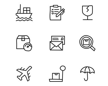 tasarlamak, elle çizilmiş tarzı tasarım, tasarlanmış web ve app nakliye el çekilmiş Icon set