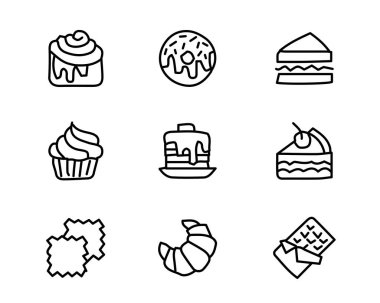 tasarlamak, elle çizilmiş tarzı tasarım, tasarlanmış web ve app pasta el çekilmiş Icon set