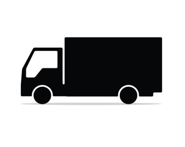 simge ve animasyon için tasarlanmış kutusu araba siluet tasarlamak, siluet stil tasarım,