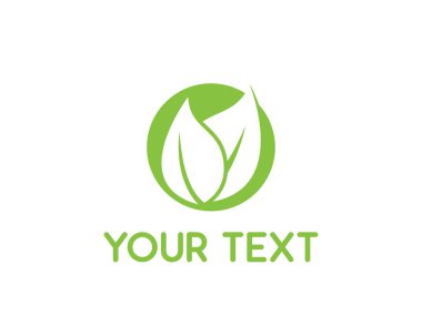 marka kimliği için tasarlanmış tasarlamak, basit tasarım stili, yuvarlak yeşil yaprakları