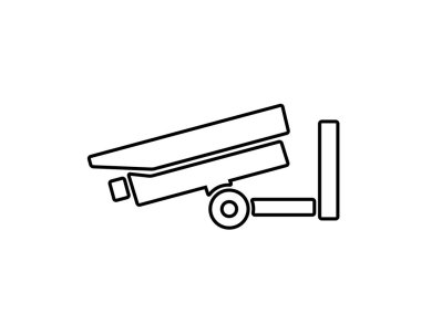 baskı ve web için tasarlanmış güvenlik kamera simge tasarlamak, çizgi simgesi tasarım stili,