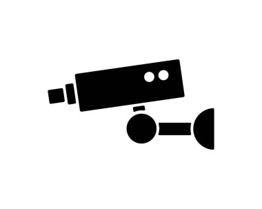 güvenlik kamerası simgesi tasarımı illüstrasyon, siluet tasarım biçimi, baskı ve web için tasarlandı