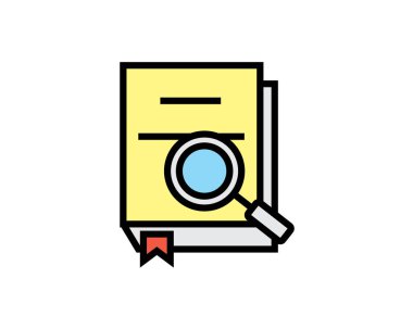 kitap simgesi tasarım çizim, karikatür tasarım stili, baskı ve web için tasarlanmış içinde arama