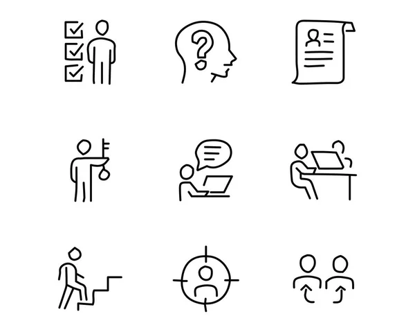 Arbeit und Aktivität handgezeichnete Icon-Set-Design-Illustration, handgezeichnetes Styledesign, entworfenes Web und App — Stockvektor