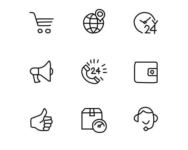 Ilustración de diseño de conjunto de iconos de negocio, diseño de estilo dibujado a mano, diseño web y aplicación — Vector de stock