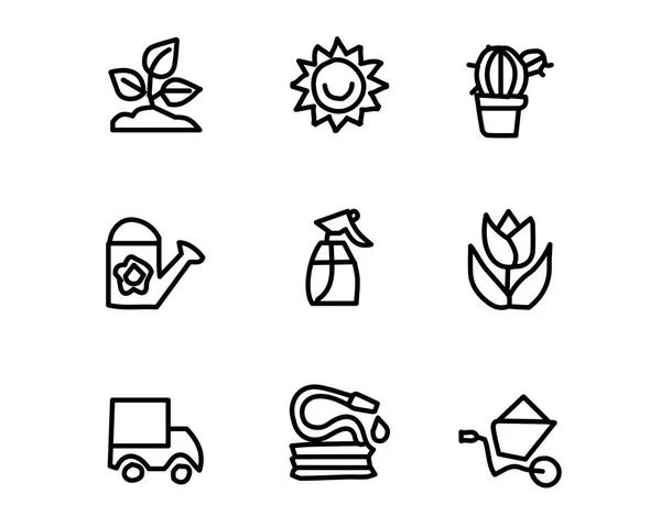 Tasarlamak, elle çizilmiş tarzı tasarım, tasarlanmış web ve app Bahçe el çekilmiş Icon set — Stok Vektör