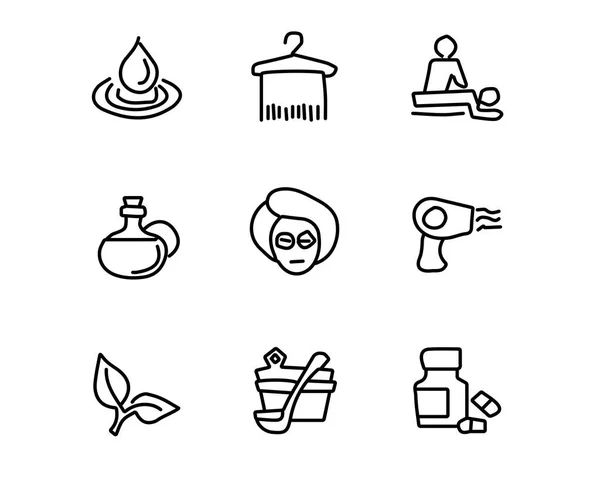 Schönheit handgezeichnete Icon-Set-Design-Illustration, handgezeichnetes Design, entworfenes Web und App — Stockvektor