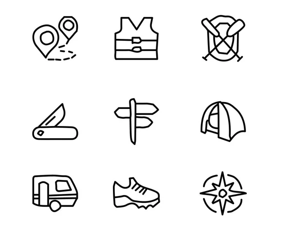 Ilustración de diseño de conjunto de iconos dibujados a mano, diseño de estilo dibujado a mano, diseño web y aplicación — Vector de stock