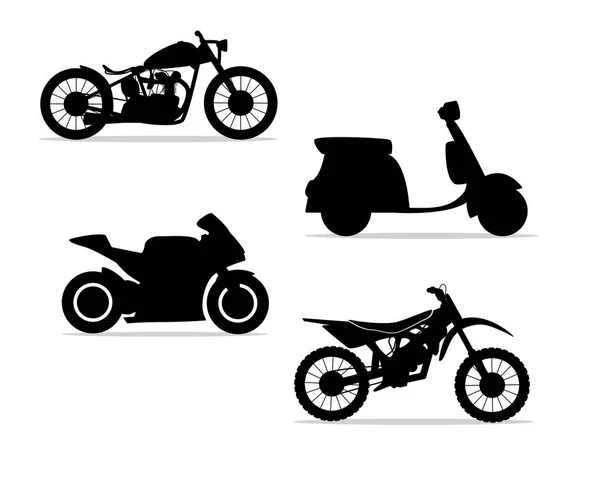 Motorrad Silhouette Symbol Design — Stockvektor