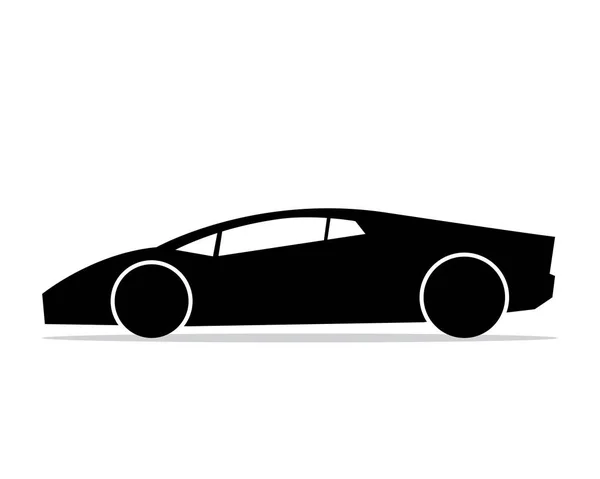 Sportovní auto silueta návrh ilustrace, silueta styl designu, určené pro ikony a animace — Stockový vektor