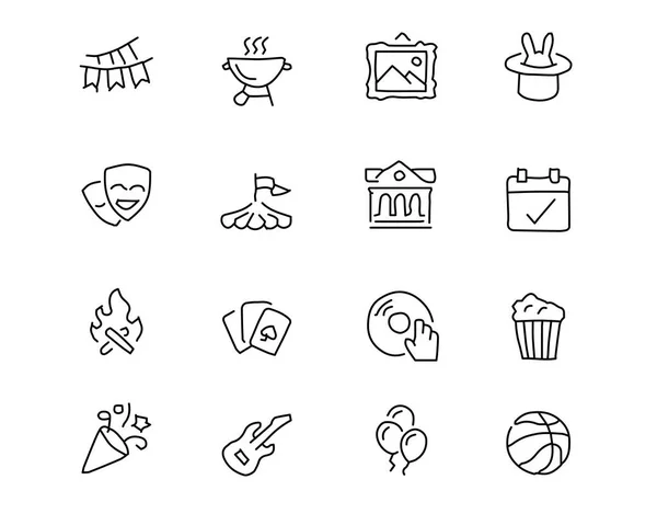 Partytegnet ikondesign illustrasjon, linjeformede ikoner, utformet for app og web – stockvektor