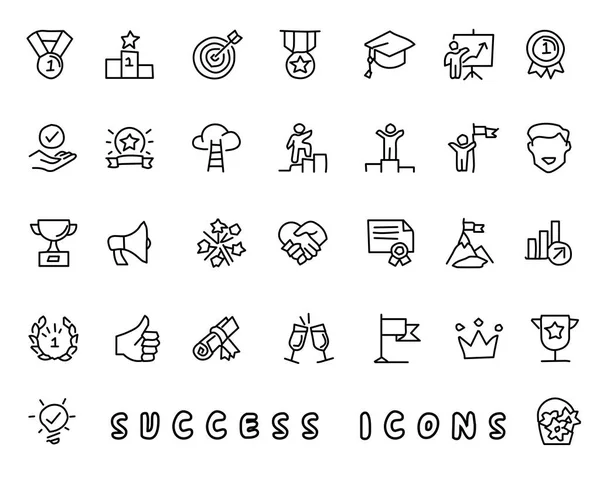 Succes hand getrokken pictogram ontwerp afbeelding, lijn stijlicoon, ontworpen voor app en web — Stockvector