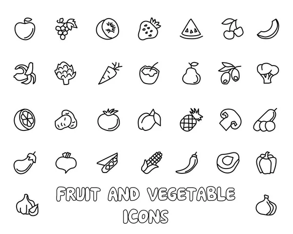 Fruit de hand getekende pictogram ontwerp afbeelding, lijn stijlicoon, ontworpen voor app en web — Stockvector