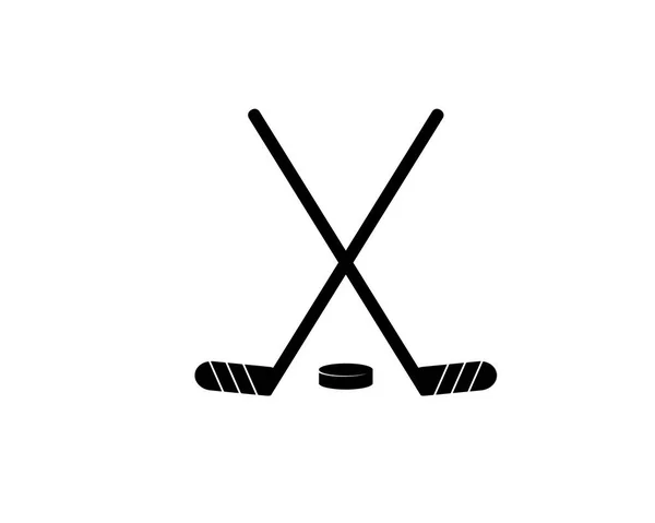 Illustration de conception d'icône de hockey, style de conception de silhouette, conçu pour le Web — Image vectorielle