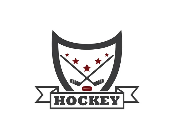 Hockey retro abzeichen design illustration, vintage design style, entworfen für bekleidung und logo — Stockvektor