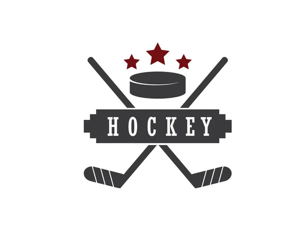 Hockey retro badge design illustration,vintage design style, designed for apparel and logo — Stock Vector