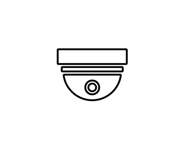 Иллюстрация иконки камеры безопасности, стиль иконки линии, предназначенный для печати и веб — стоковый вектор