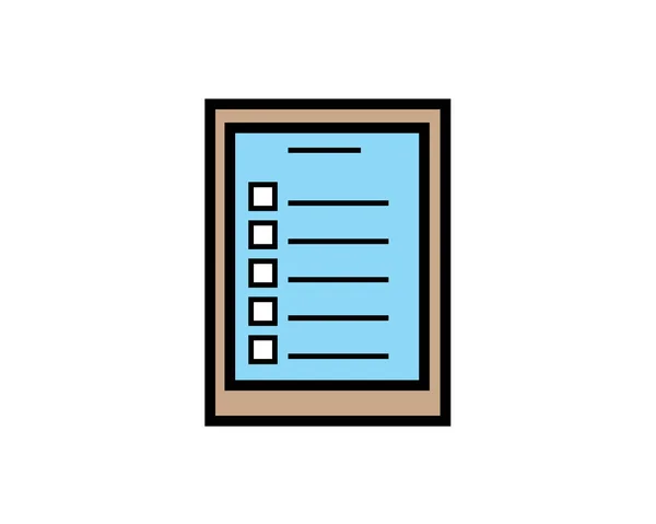 Illustration de conception d'icône de liste de contrôle, style de conception de dessin animé, conçu pour l'impression et le Web — Image vectorielle