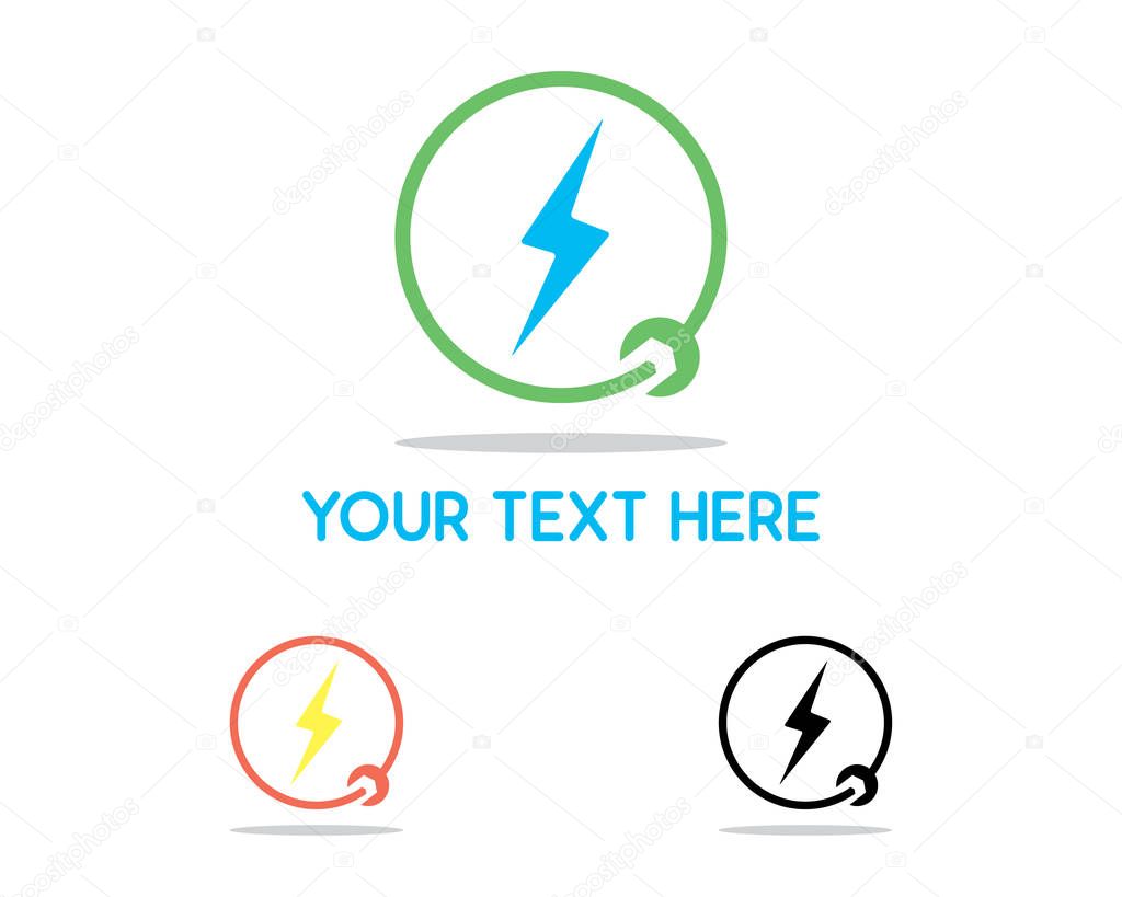 Electric service design illustration, simple design logo, designed for brand identity
