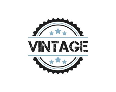 retro vintage logo rozet tasarımı illüstrasyon, vintage tasarım stili, giyim ve logosu için tasarlanan yuvarlak