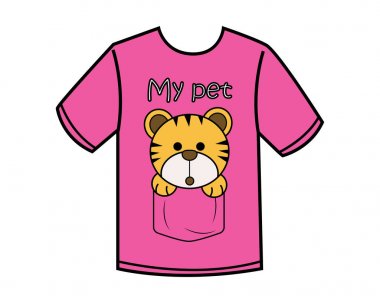 komik kaplan karikatür tasarım illustration.cartoon tasarım tarzı, giyim için tasarlanmış