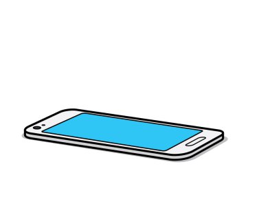 akıllı telefon karikatür tasarım illustration.cartoon tasarım stili, Gösterim amacıyla tasarlanmış
