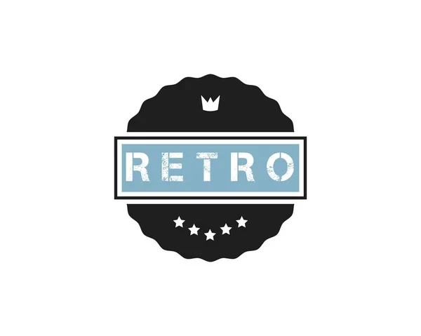 Okrągłe vintage retro logo odznaka projekt ilustracji, Styl vintage design, przeznaczony dla odzieży i logo — Wektor stockowy