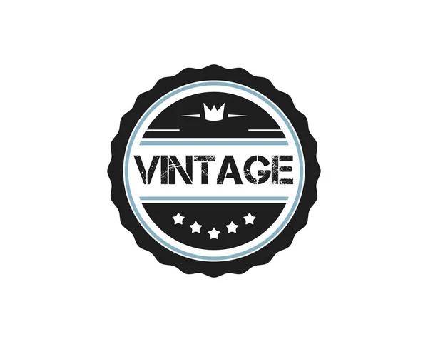Illustration de conception de logo rétro vintage rond, style design vintage, conçu pour les vêtements et le logo — Image vectorielle