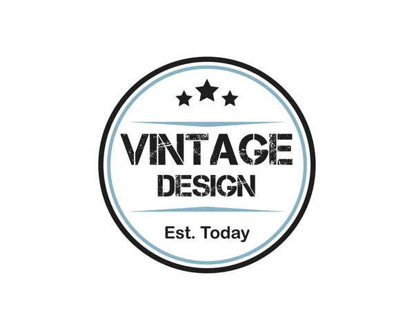 Ilustración redonda del diseño de la insignia del logotipo retro vintage, estilo de diseño vintage, diseñado para ropa y logotipo — Archivo Imágenes Vectoriales