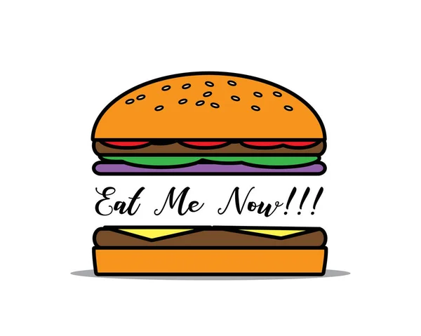 Burger tecknad design illustration.cartoon design stil, utformad för illustration — Stock vektor