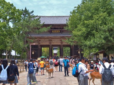 Nandaimon kapıda Todaiji Tapınağı, Nara, Japonya.