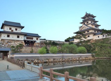 Imabari kalede Imabari, Ehime ili, Japonya.