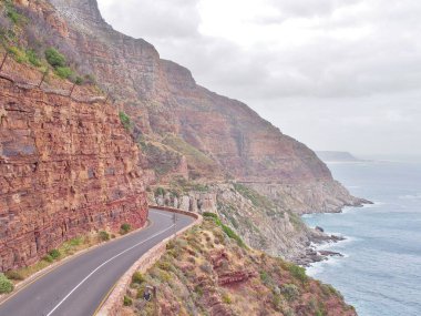 Chapman's Peak Drive in South Africa. clipart